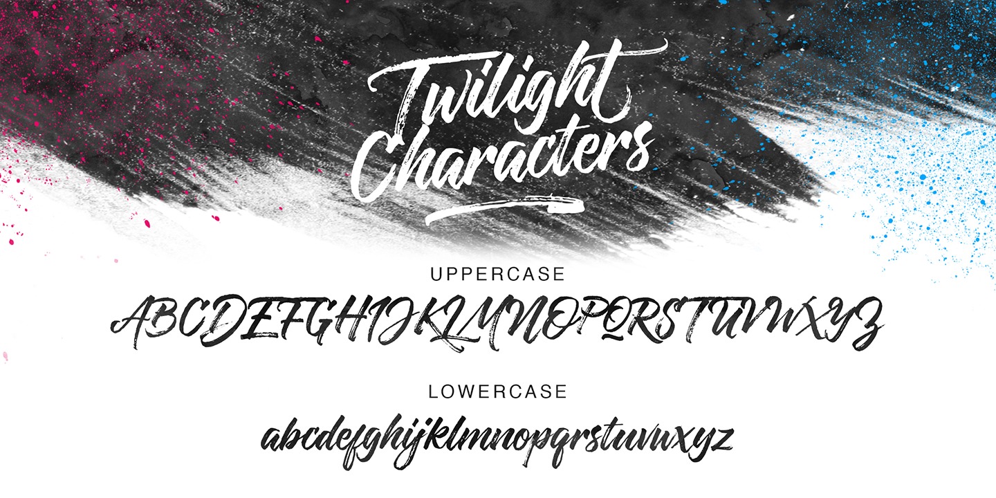 Twilight Script Swashes Font preview